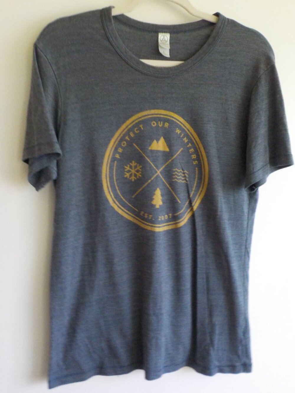 Alternative Tee Shirt - Large - Save Our Winters - Grey Short Sleeve (2392)